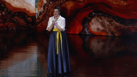 Luc�a Veiga, directora da Academia Galega do Audiovisual, durante o seu discurso