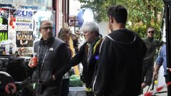 O cineasta manchego Pedro Almod�var, na rodaxe en Ares do seu filme �Julieta�, en xu�o do 2015.
