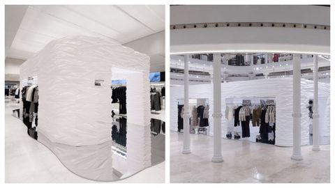 Instalaciones de Zara en las que trabajó Elga Fernández Lamas para Roma, París y Nueva York