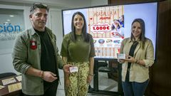 Francisco Mart�nez, Mar�a Sampedro y Carmen P�rez, en la presentaci�n de la campa�a.