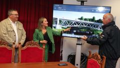 La conselleira Ethel V�zquez present� esta ma�ana en Vilanova el dise�o del futuro puente