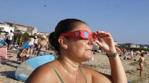 Eclipse en la playa de A compostela