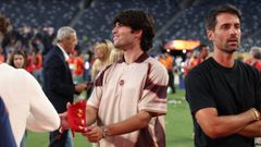 Carlos Alcaraz, durante las celebraciones en el MetLife Stadium de NUeva Jersey tras la final del Mundial de f�tbol.
