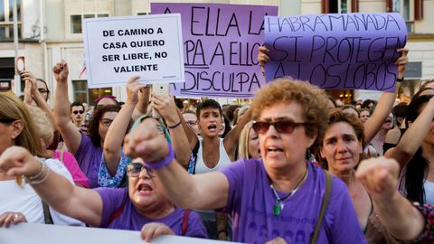 Concentraci�n en M�laga contra la libertad provisional de La Manada
