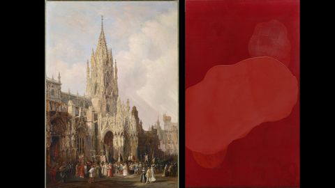 A la izquierda, una pintura de Genaro P�rez Villamil y a la derecha una obra de Bernardo Sanjurjo que estar�n en el Museo de Bellas Artes de Asturias