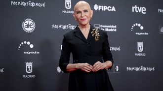 La actriz Antonio San Juan en la alfombra roja de los Premios Jos� Mar�a Forqu�.