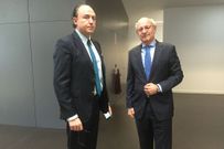 Florentino Delgado y Fernando Suanzes, ayer, en Ourense. 