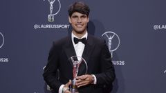 Carlos Alcaraz, recogi� el premio Laureus