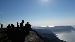 Puesta de sol en la Garita de Herbeira, donde los acantilados m�s altos de la Europa continental miran la Atl�ntico.
