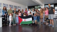 Imagen de archivo de la despedida de un grupo de menores acogidos a trav�s del programa Vacaciones en Paz en Fene