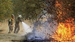 Con poca agua y un bulldozer, as� apagaron los bomberos el incendio de Refoxo