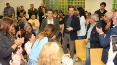 Borja Verea, con Borja S�mper, ayer en la sede local del PP.