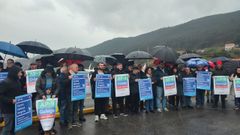 Los dirigentes nacionalista realizaron un acto de protesta para pedir la transferencia de la AP-9 a Galicia.
