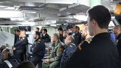 Conferencia a bordo de la F-104 rumbo a Escocia