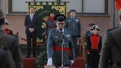 El general Miguel �ngel Gonz�lez Arias, el d�a que tom� posesi�n en A Coru�a como jefe de la Guardia Civil de Galicia.