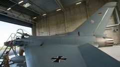 Uno de los Eurofighter alemanes utilizados para patrullar sobre el mar B�ltico.