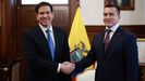 Marco Rubio junto al presidente de Ecuador, Daniel Noboa.