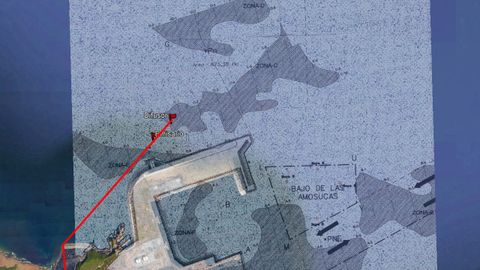 Delimitaci�n de las zonas de dragado para las obras de ampliaci�n del puerto de El Musel