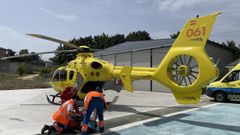 Fue movilizado el helicptero medicalizado con base en Ourense