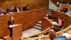 Lorena Gil, portavoz de Podemos en la Junta General
