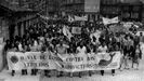 Manifestaci�n en Monforte en 1982 contra los vertidos radiactivos