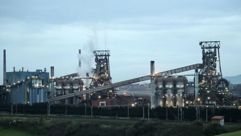 Vista de las instalaciones de ArcelorMittal en Gijn