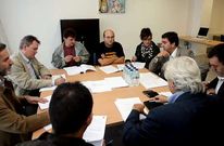 Reuni�n de trabajo en el 2009 para impulsar Galicia Central, un proyecto que no lleg� a concretarse.