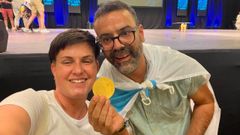 �nxela Fern�ndez y Javier Alonso, tras la ceremonia celebrada en Kerkrade