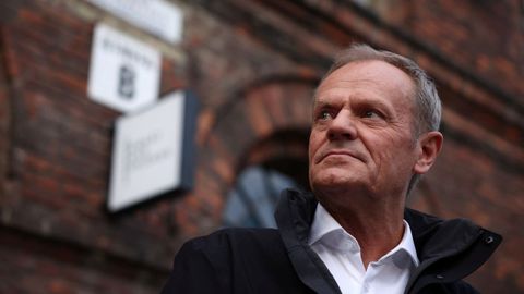 Donald Tusk, expresidente del Consejo Europeo y candidato de Plataforma C�vica a las elecciones generales en Polonia.
