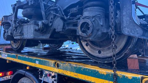 La imagen muestra las muescas en el �bogie� del coche n�mero ocho del Iryo. 