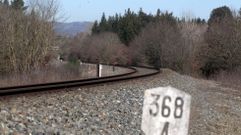 La l�nea entre Lugo y Monforte a su paso por el municipio de B�veda