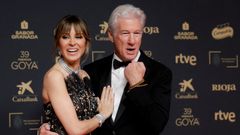 El actor Richard Gere y su esposa, la coruñesa Alejandra Silva