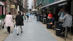 Terrazas en el tramo peatonalizado de la calle Bego�a
