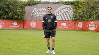 Borja Fern�ndez en las instalaciones de entrenamiento del CD Lugo en O Ceao
