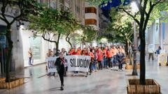 Manifestacin de protesta de los trabajadores del Concello de Ourense.