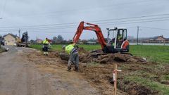 Imagen de archivo de una obra de saneamiento en Cerceda