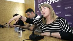 Carmen Santos, durante la reuni�n en A Coru�a