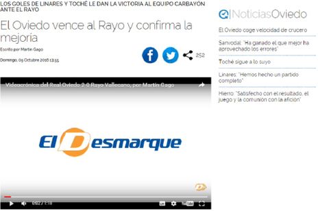 As� vieron el Real Oviedo-Rayo Vallecano los medios asturianos y nacionales
