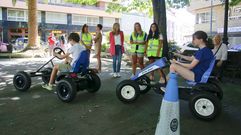 El aula de Educaci�n Vial se puso en marcha en la plaza de Ultramar