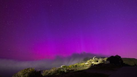 Aurora boreal desde Fisterra