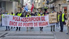 Manifestaci�n de trabajadores de Ence por las calles de Pontevedra el 17 de diciembre del a�o pasado