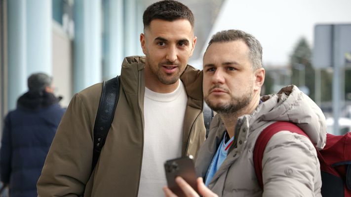 Mat�as Vecino, en Peinador en la tarde deste lunes, antes de firmar su contrato.