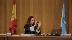 La jueza Marta Canales, durante el juicio por la propiedad del pazo de Meir�s