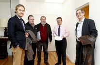 De izquierda a derecha, el abogado Ulises B�rtolo, Eduardo Parga, el edil de Obras carball�s, Lu�s Lamas; el director xeral de Enerx�a e Minas, �ngel Bernardo Tahoces, y Evencio Ferrero. 