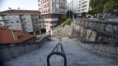 Desnivel a superar en el plan de movilidad vertical en la r�a Coenga, en San Francisco