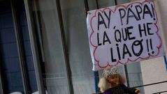 Protestas en el per�metro de seguridad