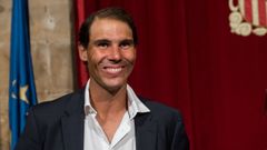 Nadal, en un acto de homenaje en Palma de Mallorca el mismo d�a en que se conoci� su futura parternidad