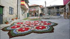 Alfombras florales en Combarro