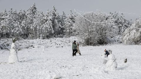 Nieve en el Alto do Vieiro de Bande