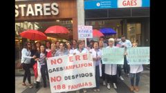 Concentraci�n de los trabajadores de Gaes en Oviedo